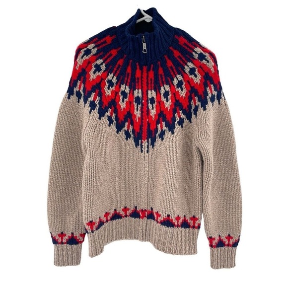 Brooks Brothers Other - Brooks Brothers 100% Merino Wool Hand Knit Fair Isle Cardigan Men’s size Medium